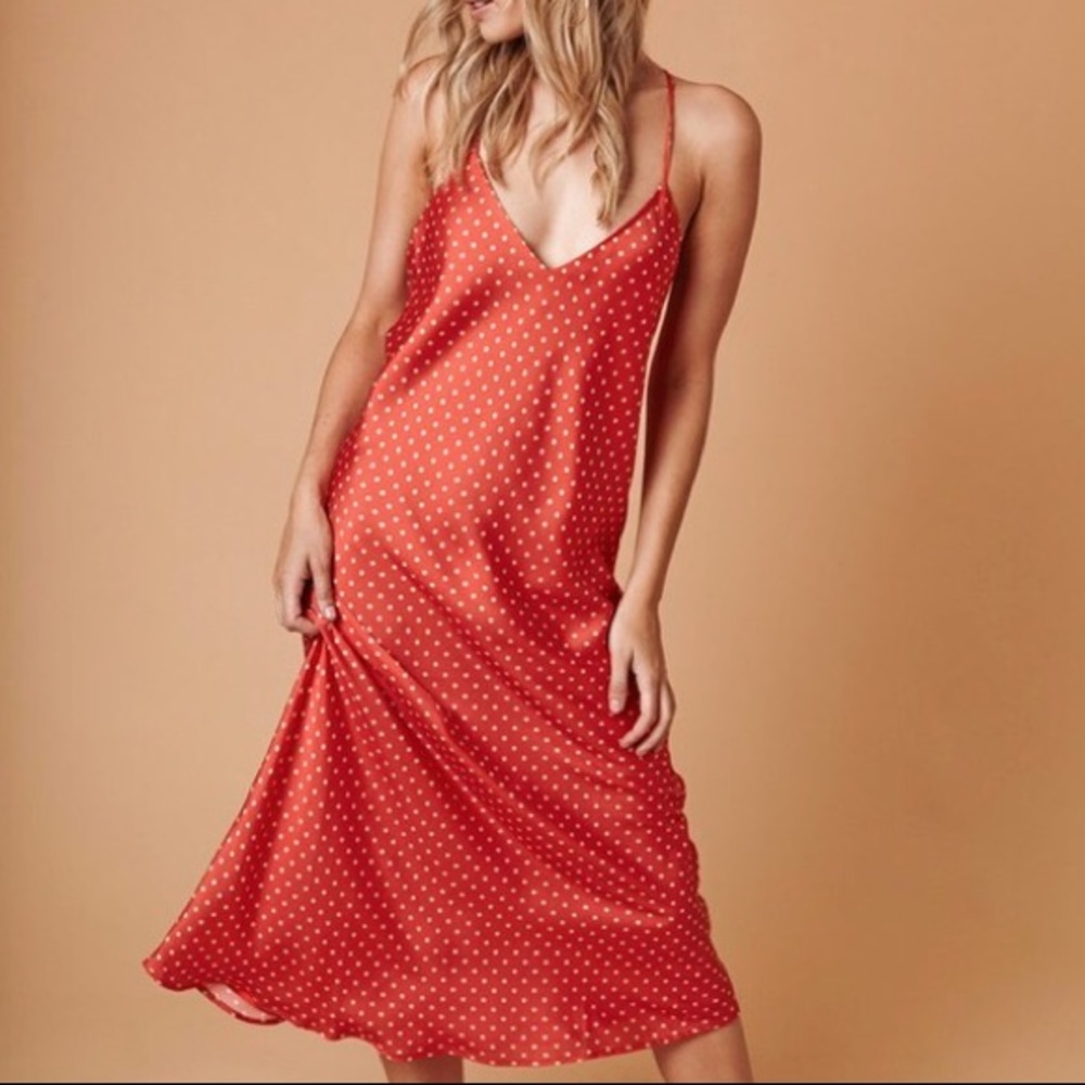 Sincerely Jules Slip Dress in Poppy - Picture 3 of 7
